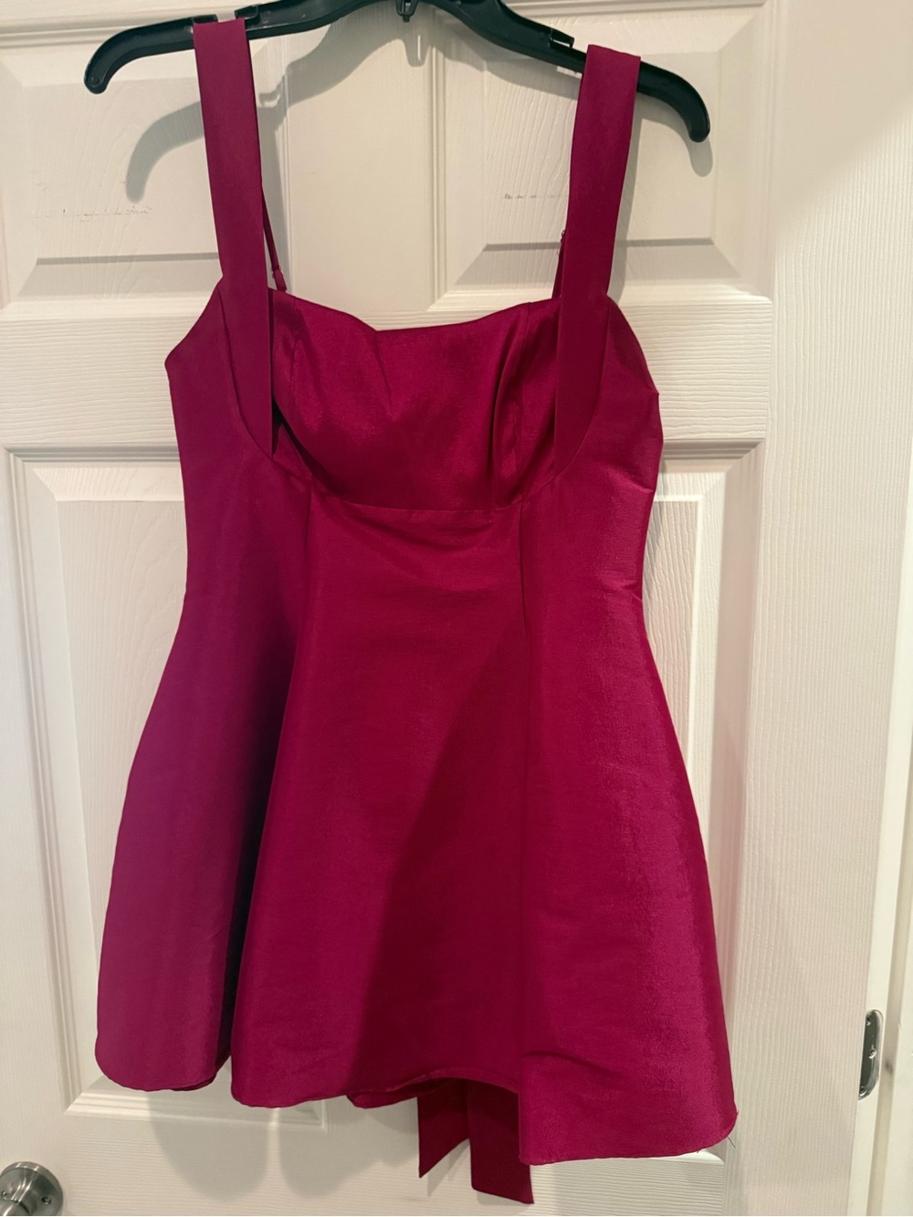 Lena Magenta Mini Fit-and-Flare Dress